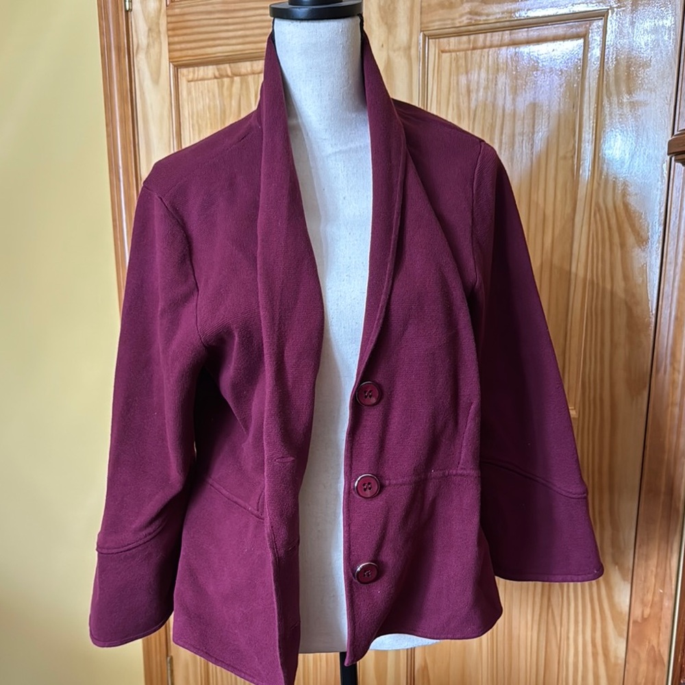 Alfani Purple Shawl‎ Collar Sweater Relaxed Fit